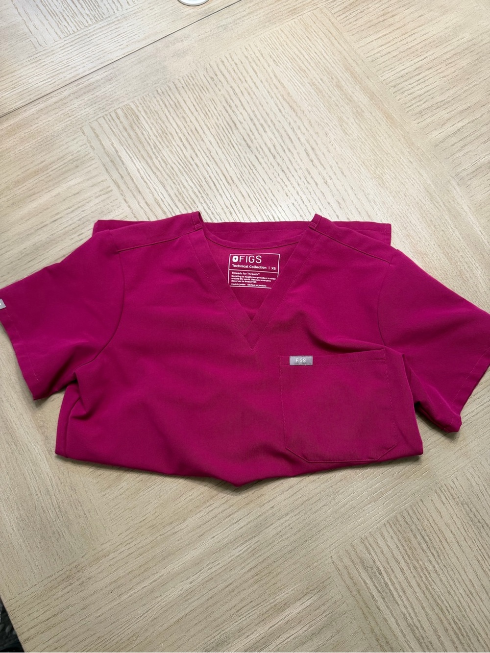 FIGS Technical Collection Top in Raspberry